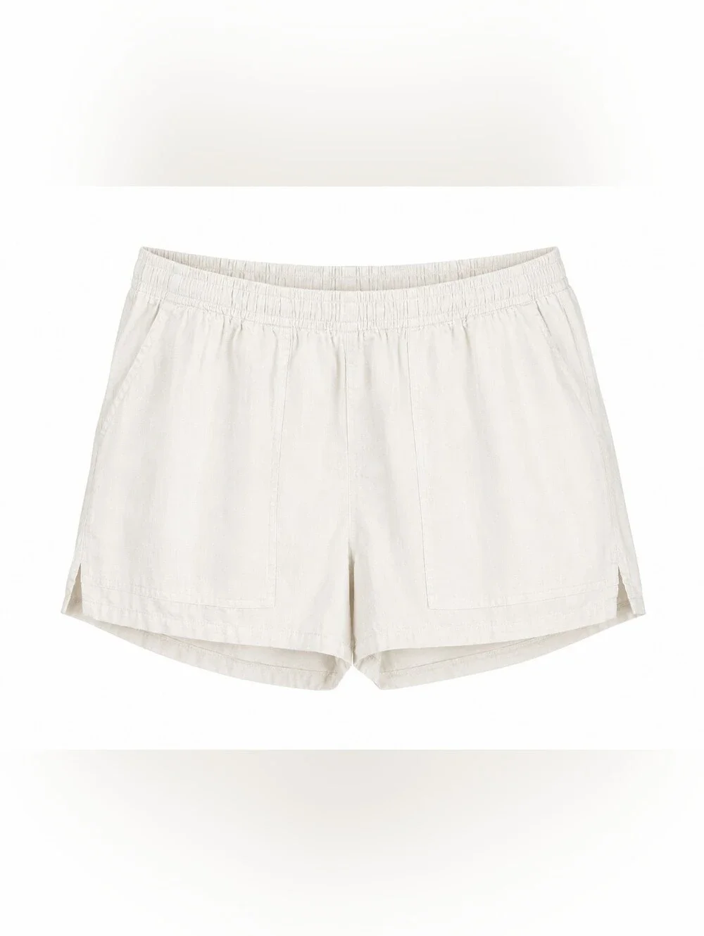 Universal Thread Linen Blend Pull On Shorts White L NWT Pockets Vacation Cruise